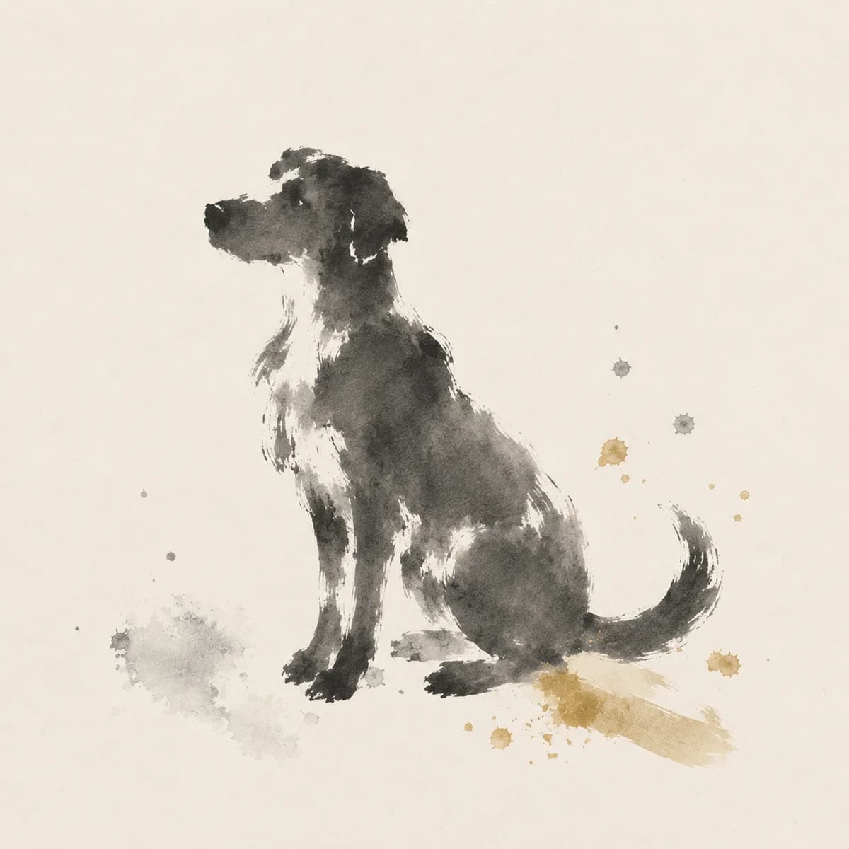 Ink painting of a Dog