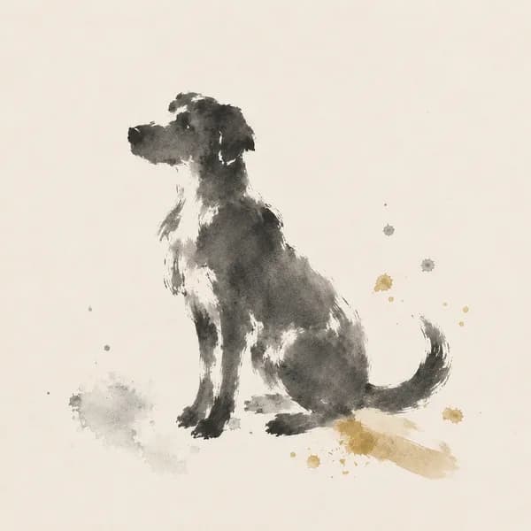 Dog - ink painting