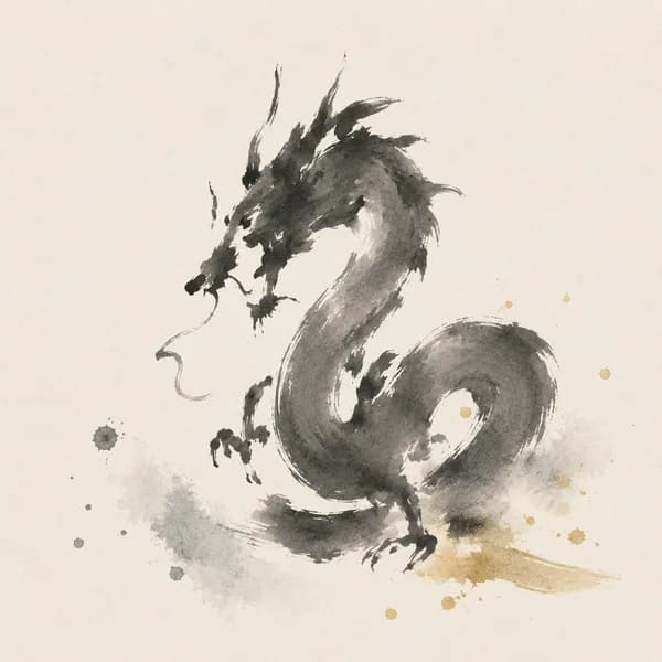 Dragon - ink painting