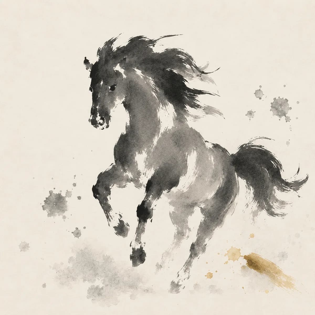 Ink painting of a Horse