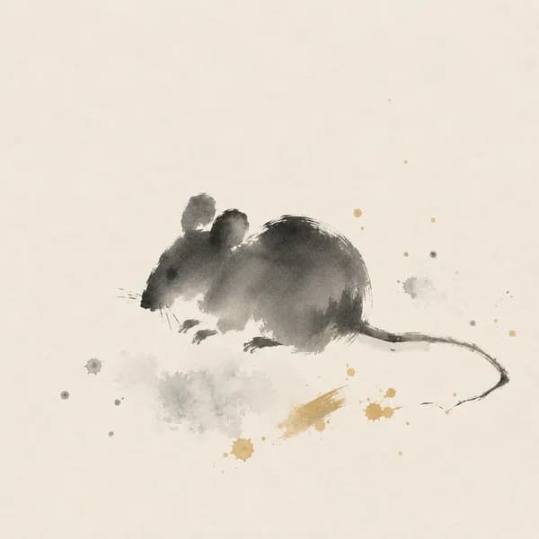 Rat - ink painting