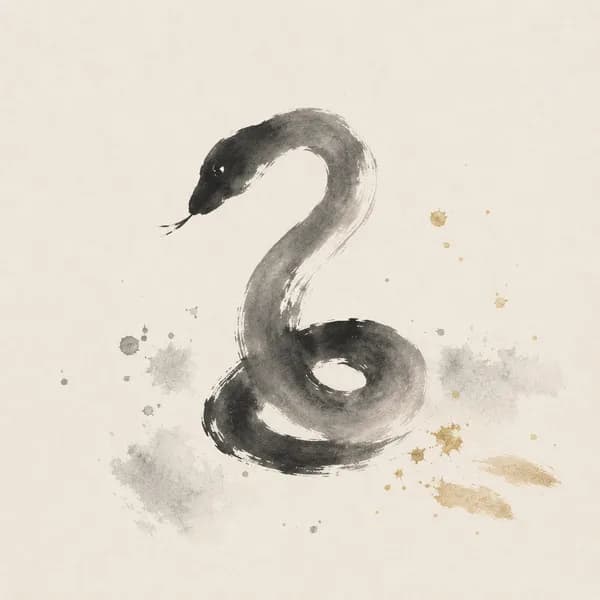 Snake - ink painting